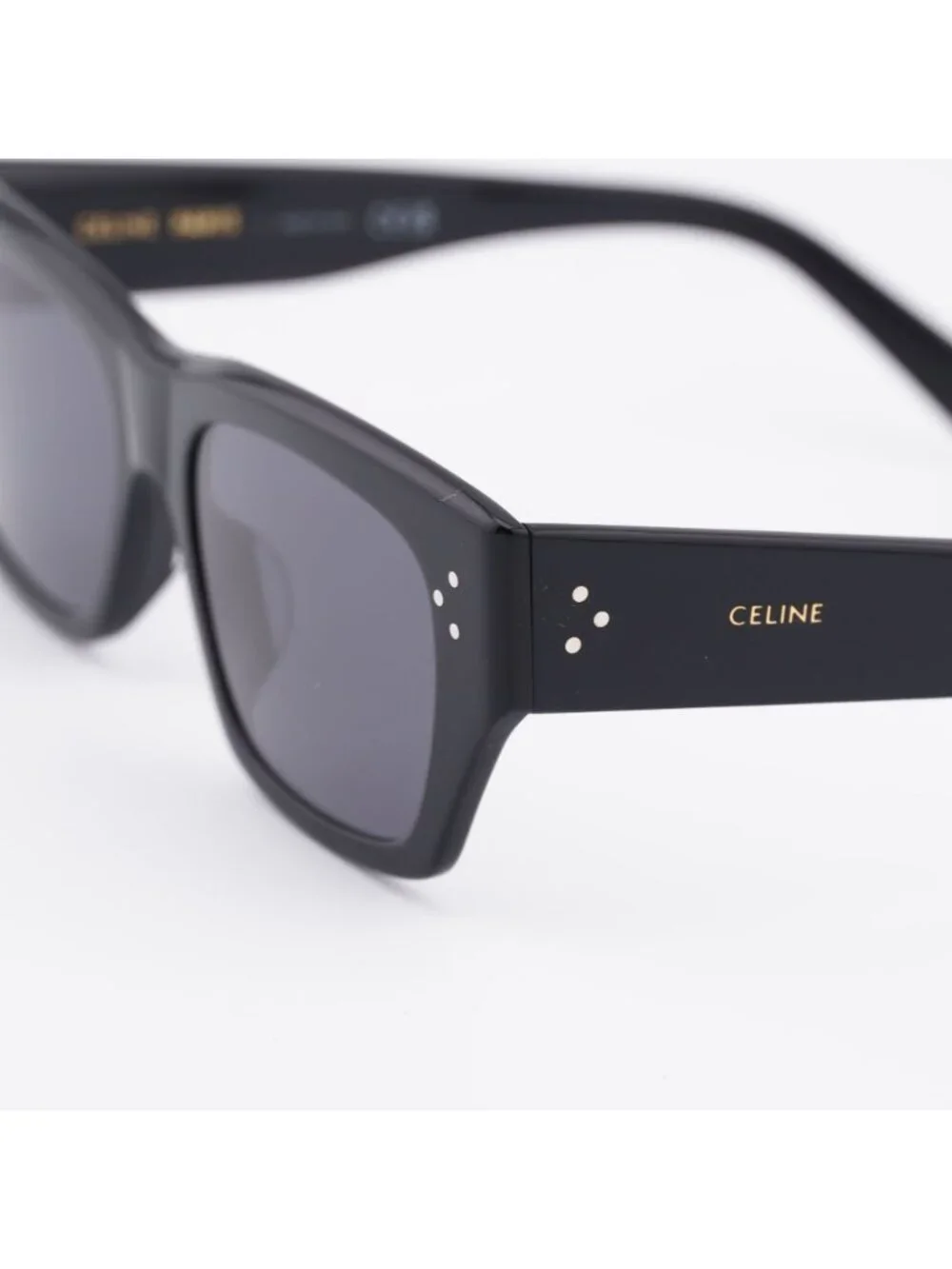 Celine CL40297U 01D Sunglasses Black Square Frame, Grey Polarized Lenses